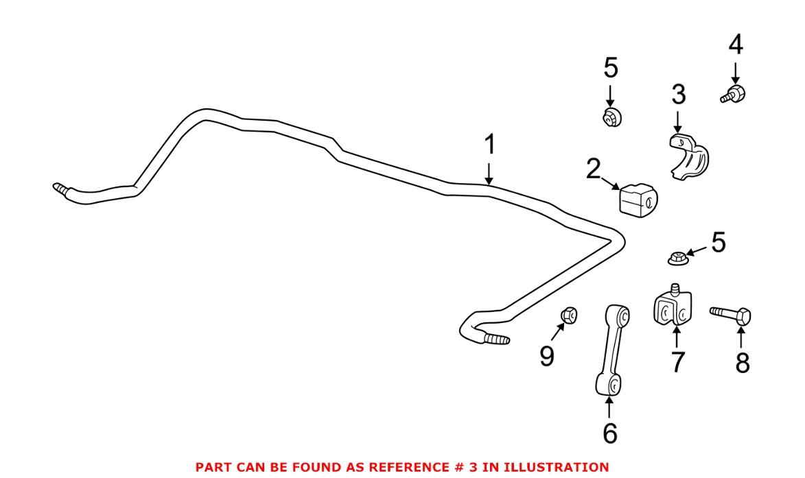 BMW Sway Bar Bushing Bracket - Rear 33551129195